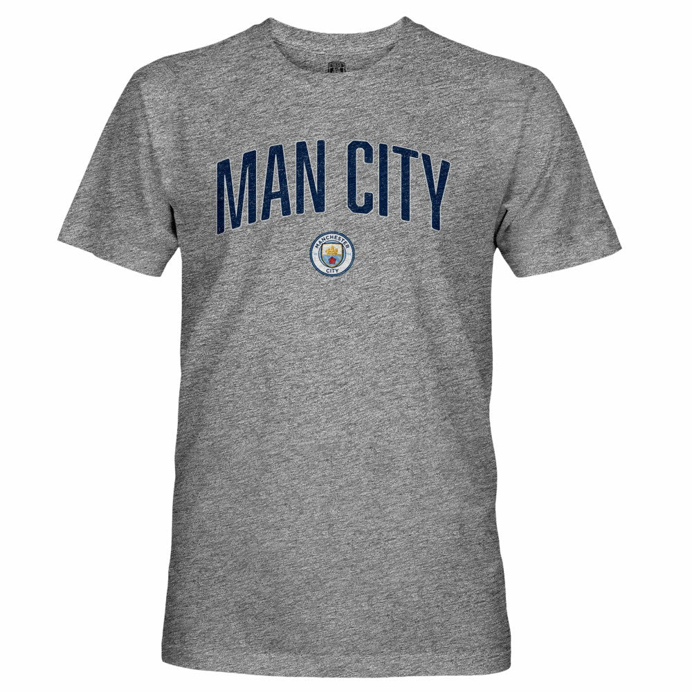 Manchester City 1863FC Wordmark Retro Tri-Blend T-Shirts - Heather Gray