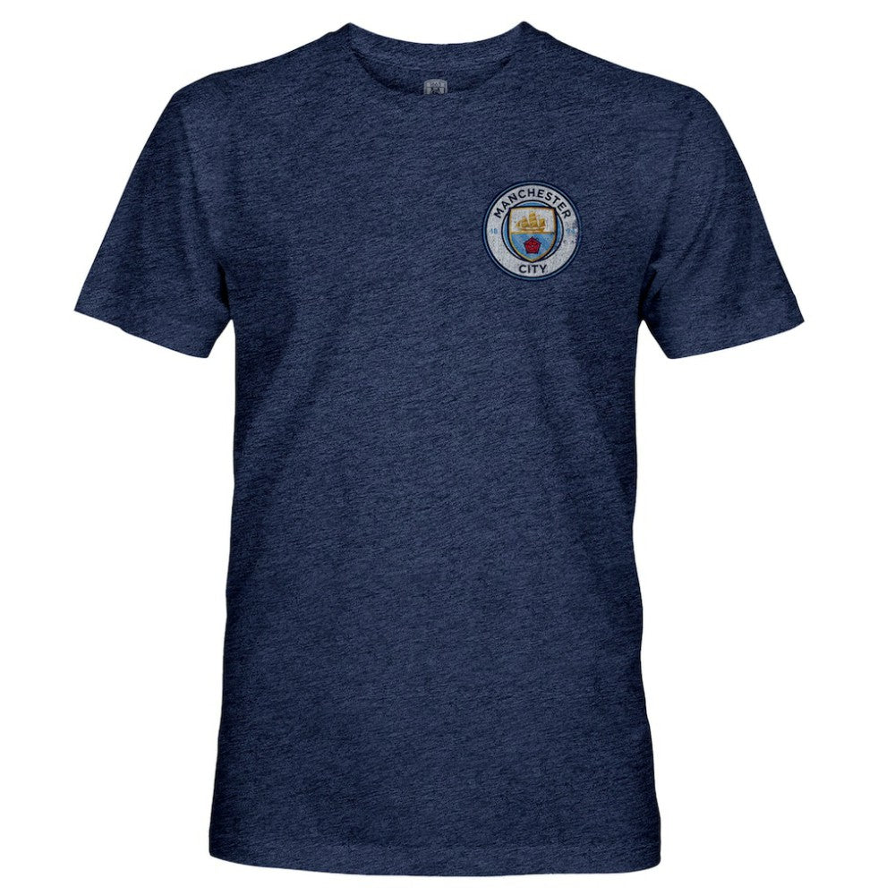 Manchester City 1863FC Color Badge Retro Tri-Blend T-Shirts - Navy