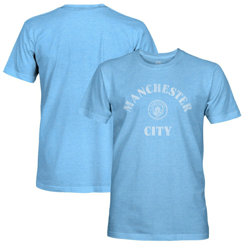 Manchester City 1863FC Team Arch Retro Tri-Blend T-Shirts - Sky Blue