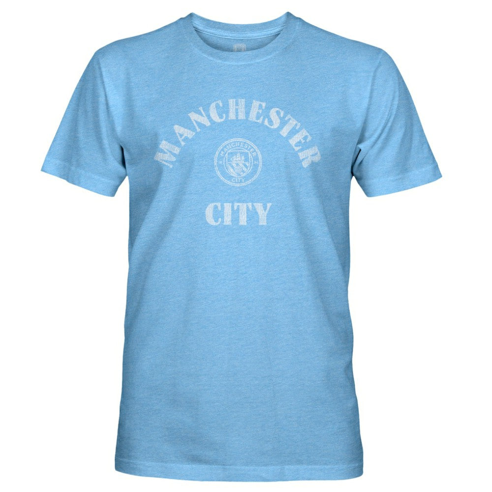 Manchester City 1863FC Team Arch Retro Tri-Blend T-Shirts - Sky Blue