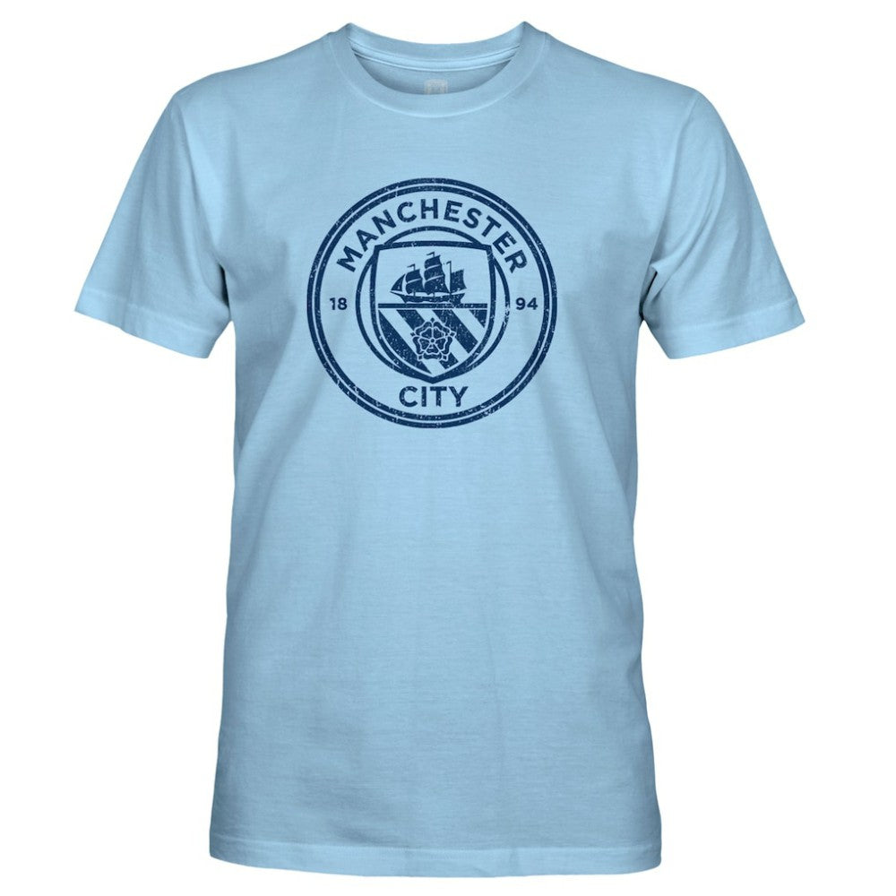 Manchester City 1863FC Mono Badge T-Shirts - Sky Blue