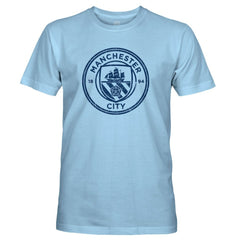 Manchester City 1863FC Mono Badge T-Shirts - Sky Blue
