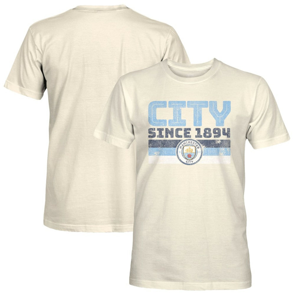 Manchester City 1863FC Retro Stripes T-Shirts - Tan
