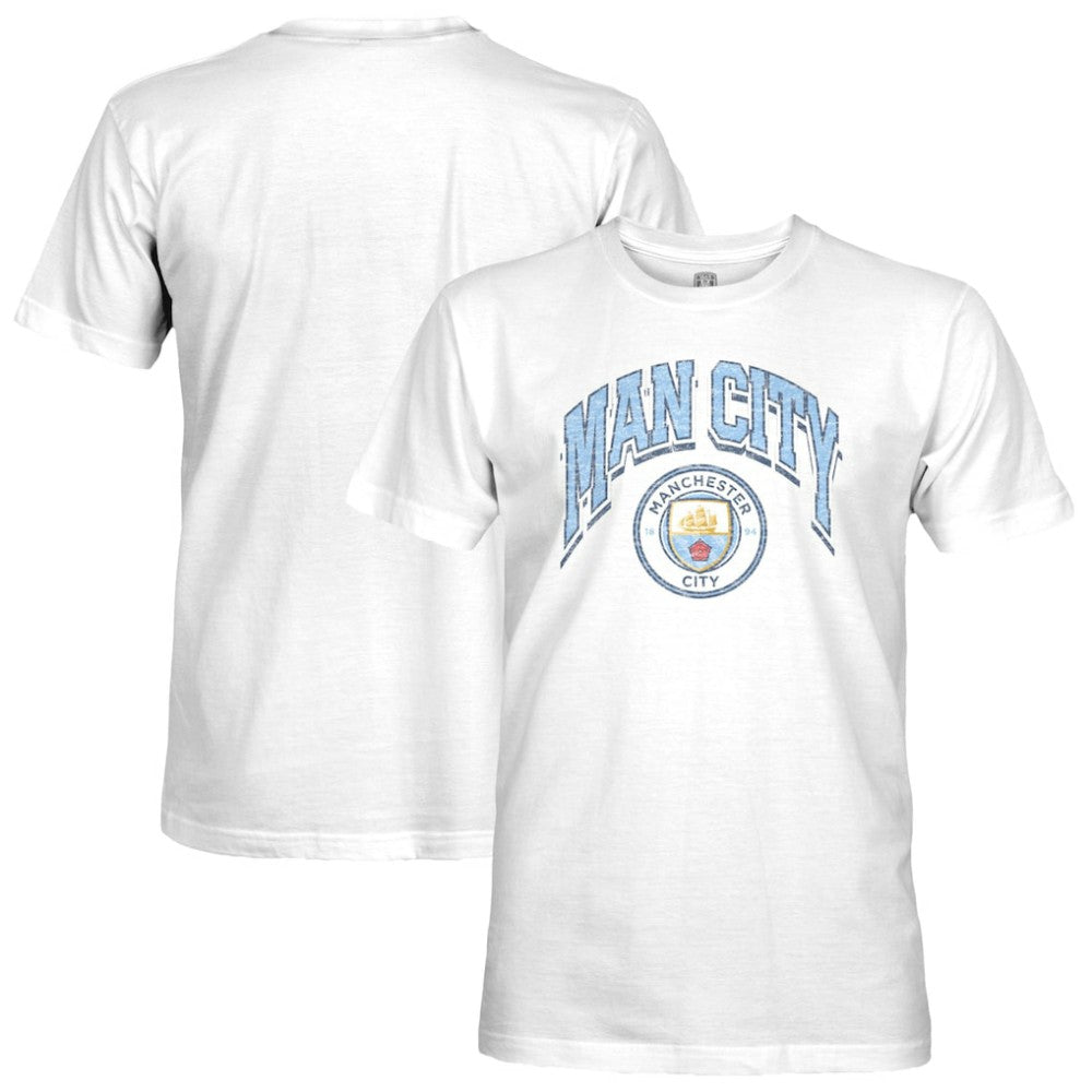Manchester City 1863FC Retro Wordmark Slub T-Shirts - White