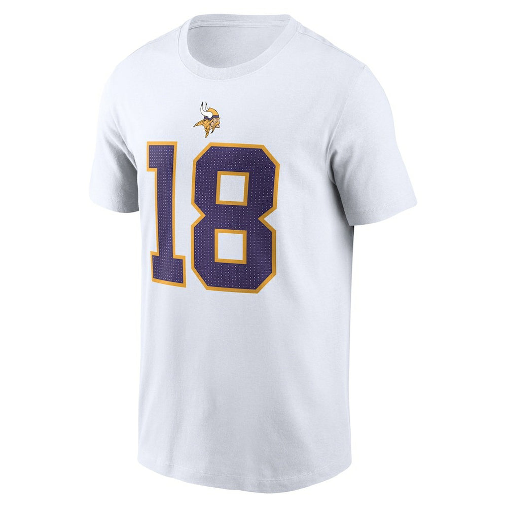 Justin Jefferson Minnesota Vikings Name & Number T-Shirt White - Nike