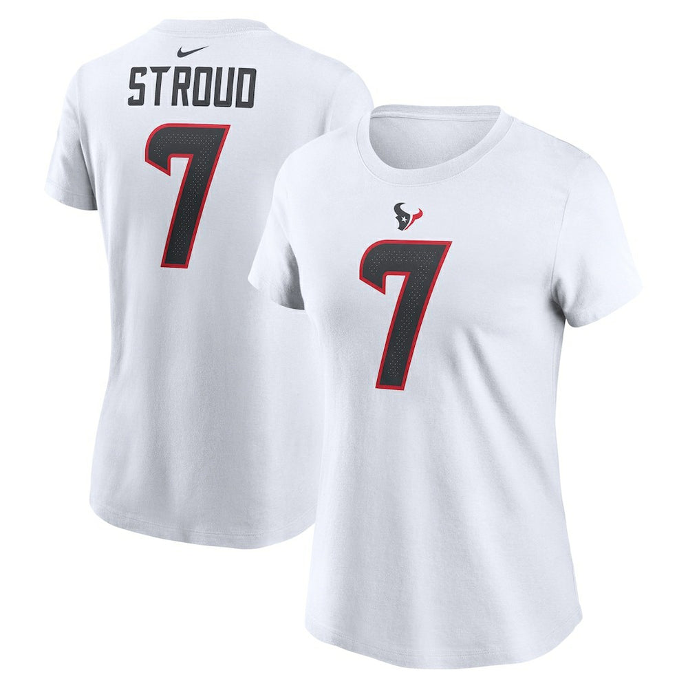 C.J. Stroud Houston Texans Women's Player Name & Number T-Shirt White - Nike