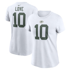 Jordan Love Green Bay Packers Women's Player Name & Number T-Shirt White - Nike