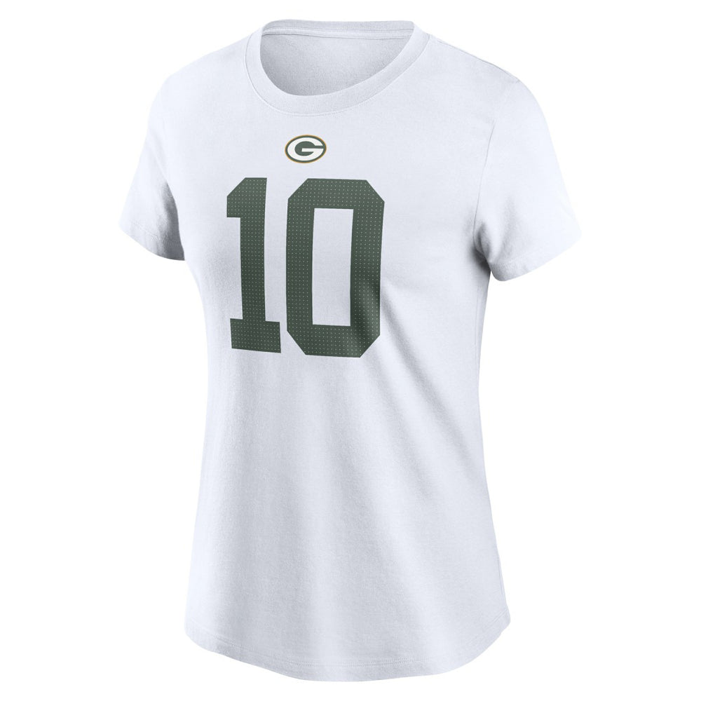 Jordan Love Green Bay Packers Women's Player Name & Number T-Shirt White - Nike