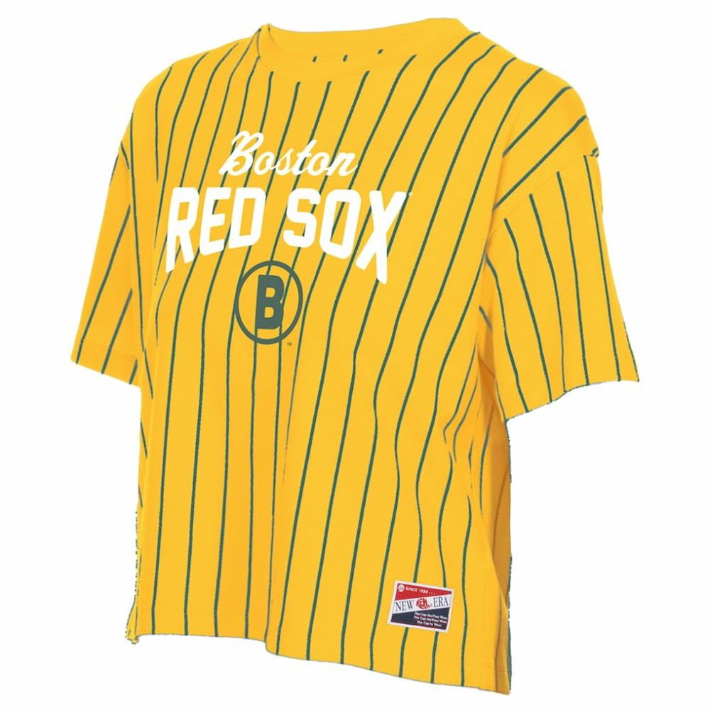 Boston Red Sox New Era Women's 2025 City Connect Pinstripe T-Shirt Clearance