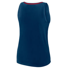 Houston Texans Logo Athletic Women's Plus Size Stellar Win V-Neck Tank Top Navy - NFL