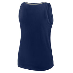 Dallas Cowboys Logo Athletic Women's Plus Size Stellar Win V-Neck Tank Top Navy - NFL