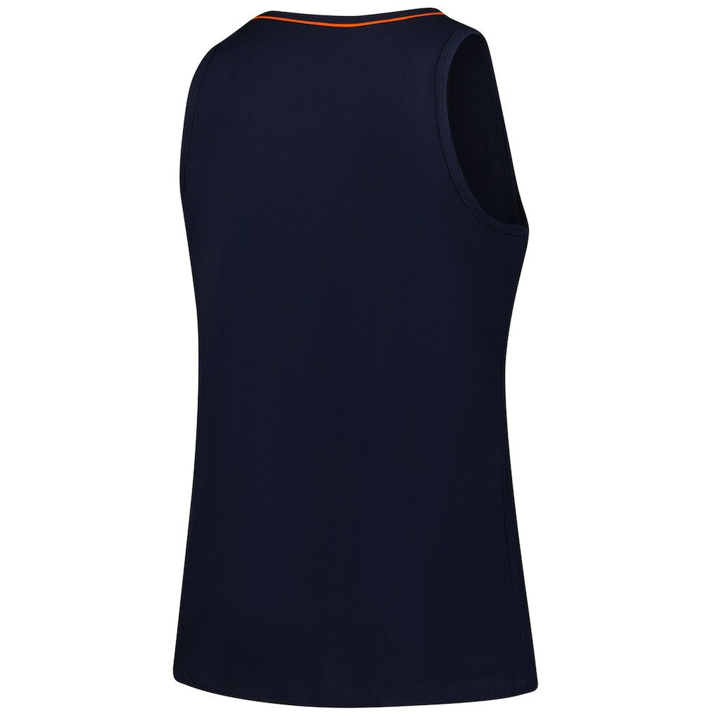 Chicago Bears Logo Athletic Women's Plus Size Stellar Win V-Neck Tank Top Navy - NFL