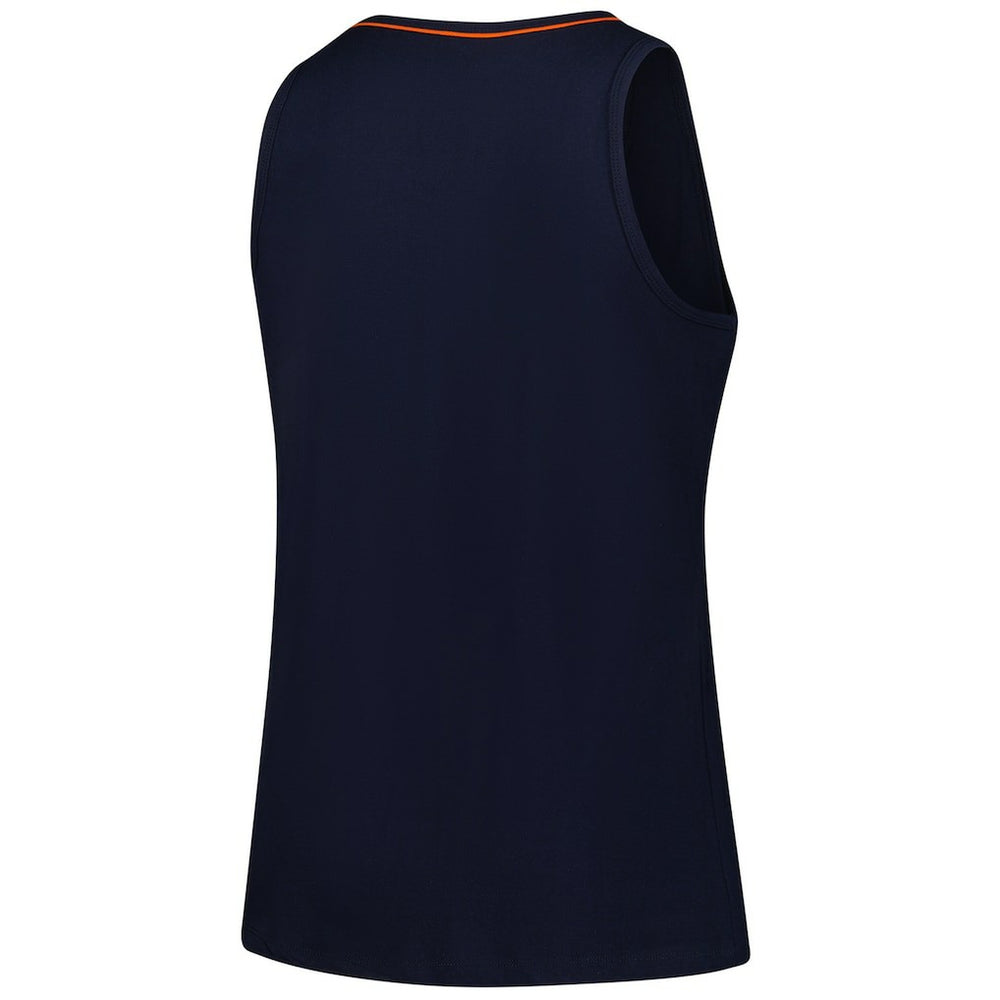 Chicago Bears Logo Athletic Women's Plus Size Stellar Win V-Neck Tank Top Navy - NFL