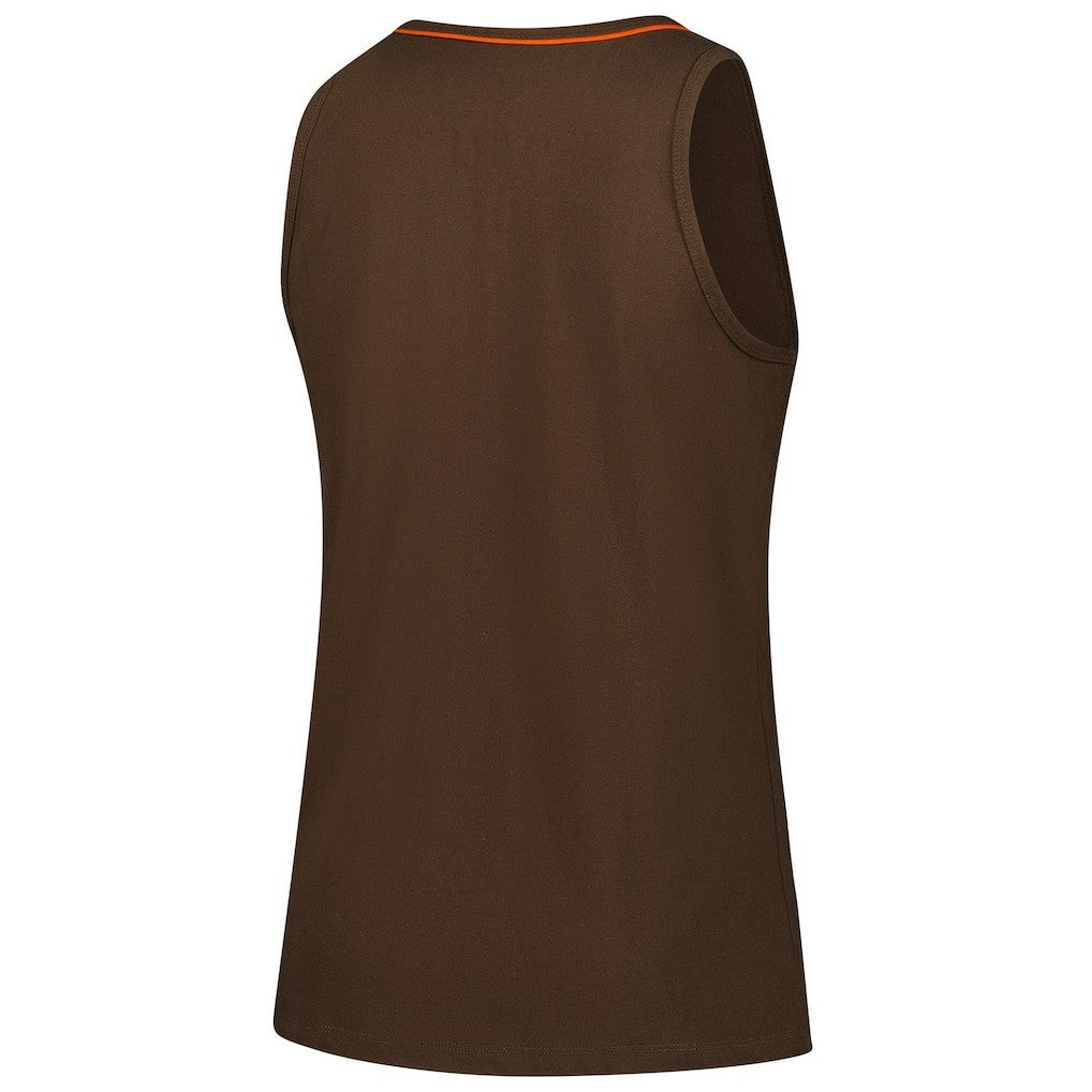 Cleveland Browns Logo Athletic Women's Plus Size Stellar Win V-Neck Tank Top Brown - NFL