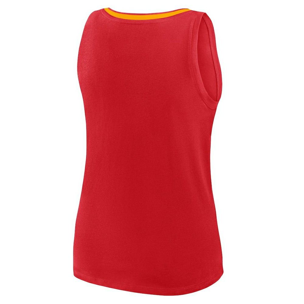 Kansas City Chiefs Logo Athletic Women's Plus Size Stellar Win V-Neck Tank Top Red - NFL