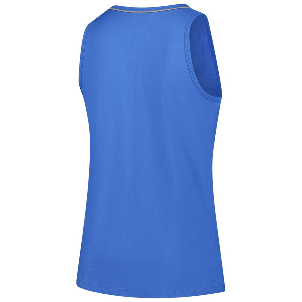 Detroit Lions Logo Athletic Women's Plus Size Stellar Win V-Neck Tank Top Blue - NFL
