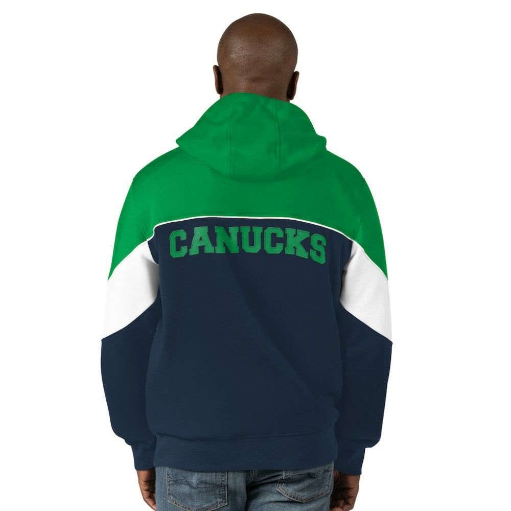 Vancouver Canucks - Starter Power Forward Full-Zip Hoodie Navy/Green