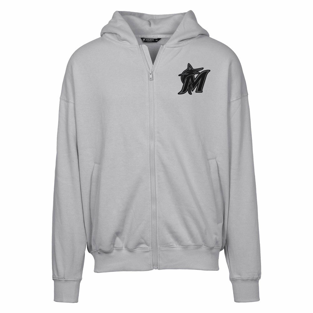 Miami Marlins Levelwear Uphill Abyssal Full-Zip Hoodie On Sale
