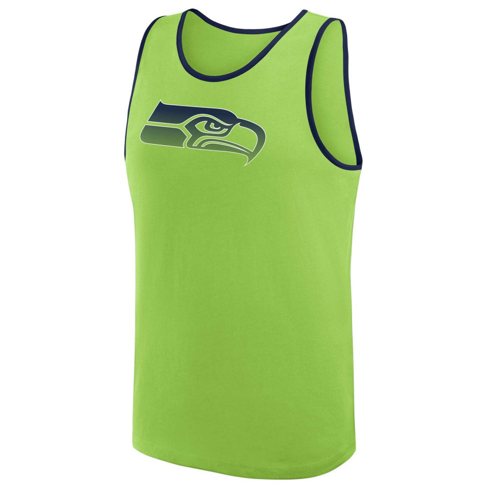Seattle Seahawks Logo Athletic Unmatched Success Tank Top Neon Green - NFL