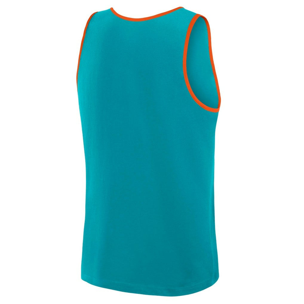 Miami Dolphins Logo Athletic Unmatched Success Tank Top Aqua - NFL