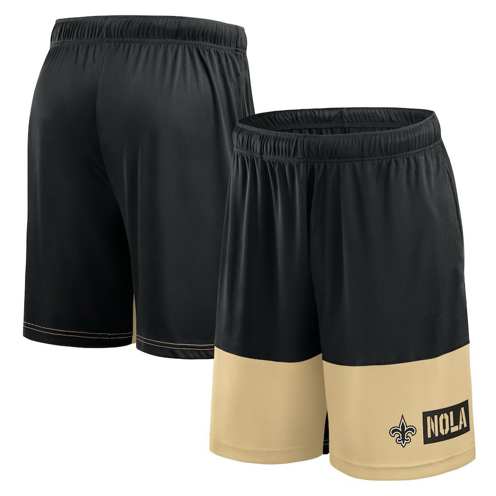 New Orleans Saints Logo Athletic Best of the Best Shorts Black - NFL