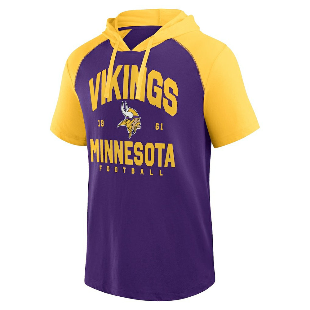Minnesota Vikings Logo Athletic Prime Hoodie T-Shirt Purple - NFL