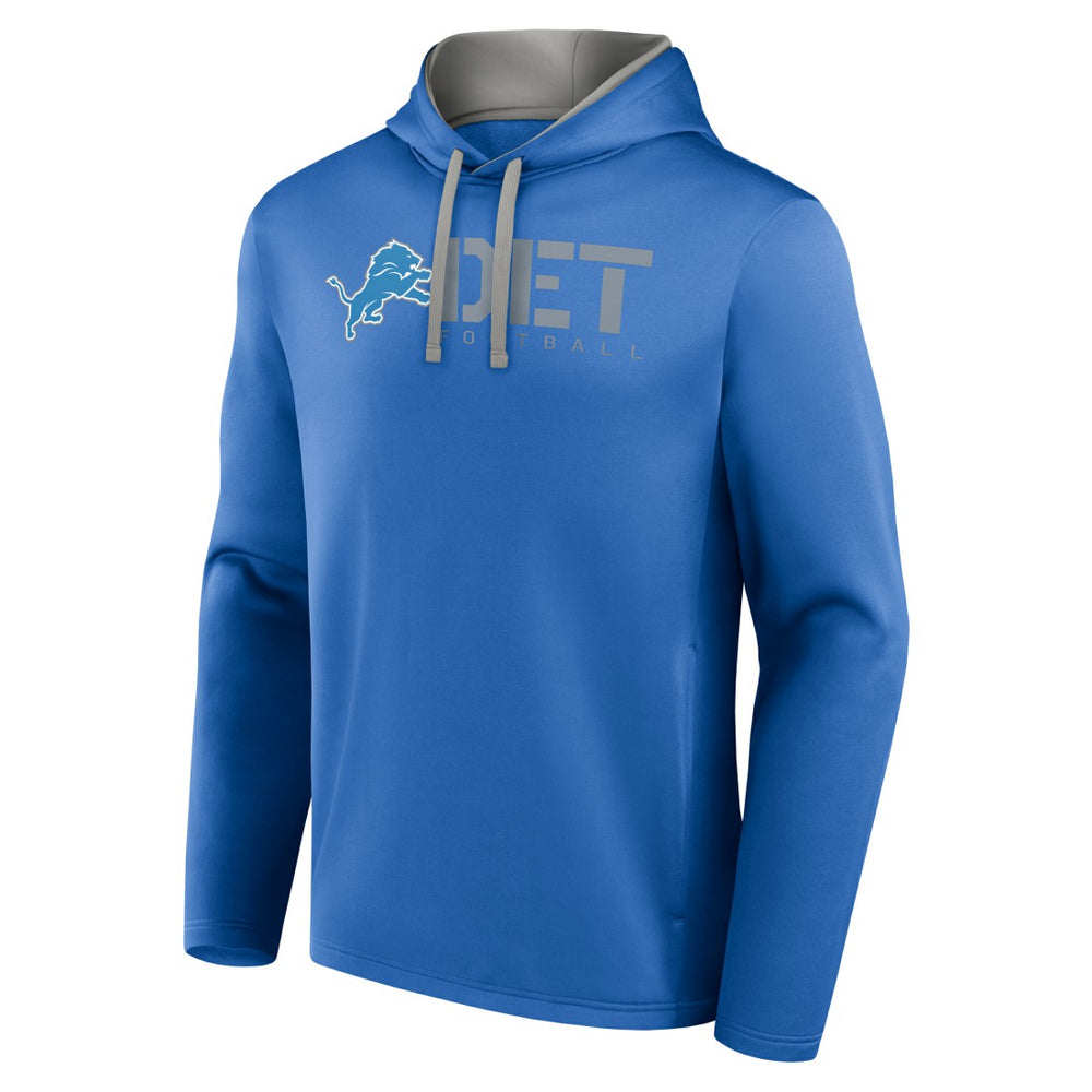 Detroit Lions Logo Athletic Head Start Pullover Hoodie Blue - NFL