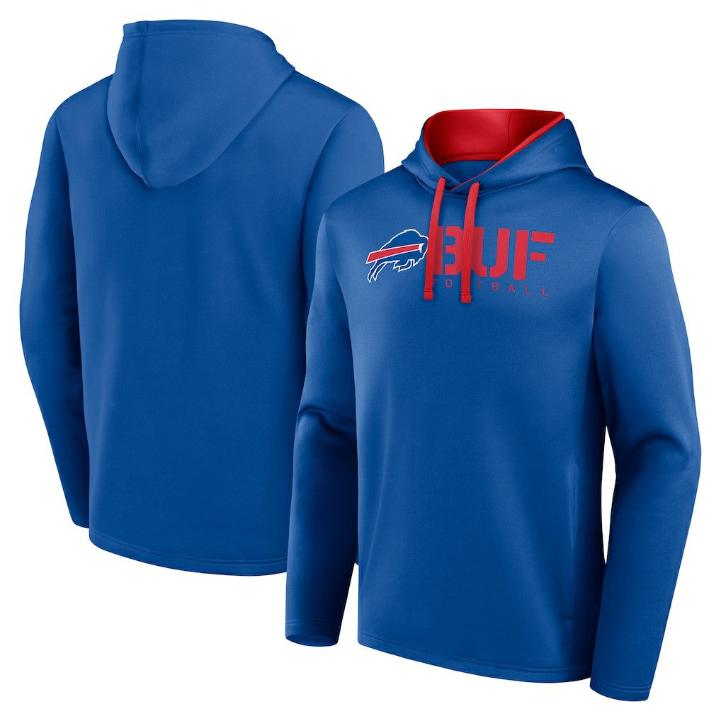 Buffalo Bills Logo Athletic Head Start Pullover Hoodie Royal - NFL
