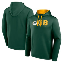 Green Bay Packers Logo Athletic Head Start Pullover Hoodie Green - NFL