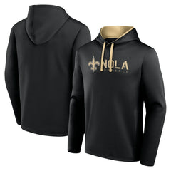 New Orleans Saints Logo Athletic Head Start Pullover Hoodie Black - NFL