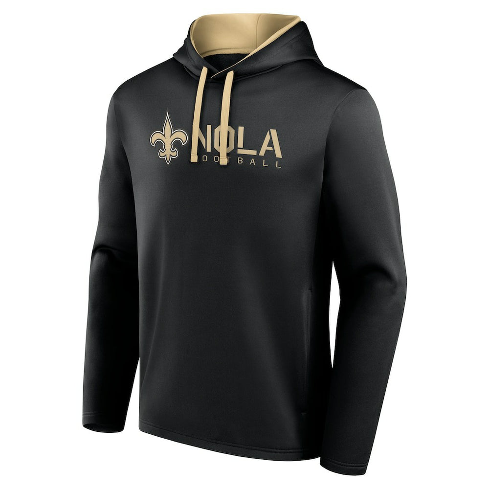 New Orleans Saints Logo Athletic Head Start Pullover Hoodie Black - NFL