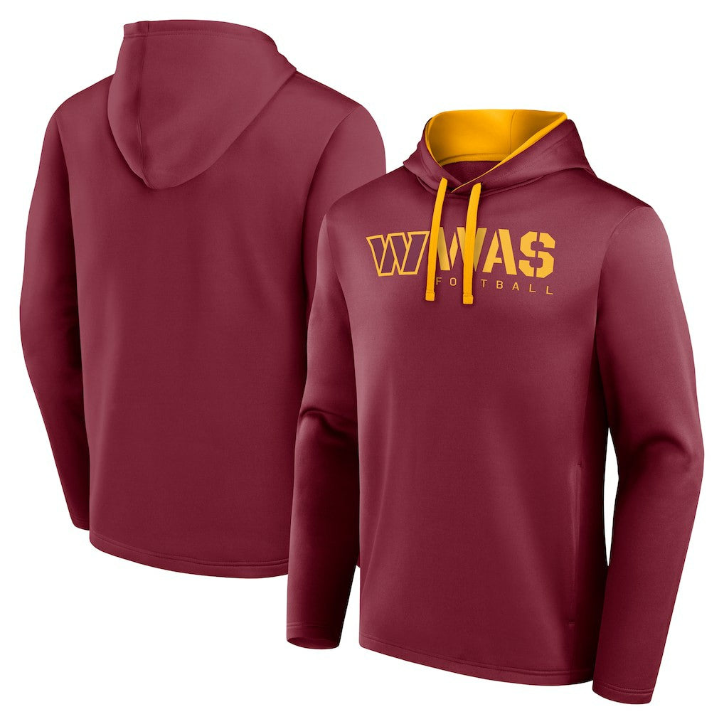 Washington Commanders Logo Athletic Head Start Pullover Hoodie Burgundy - NFL