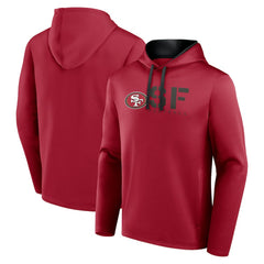 San Francisco 49ers Logo Athletic Head Start Pullover Hoodie Scarlet - NFL