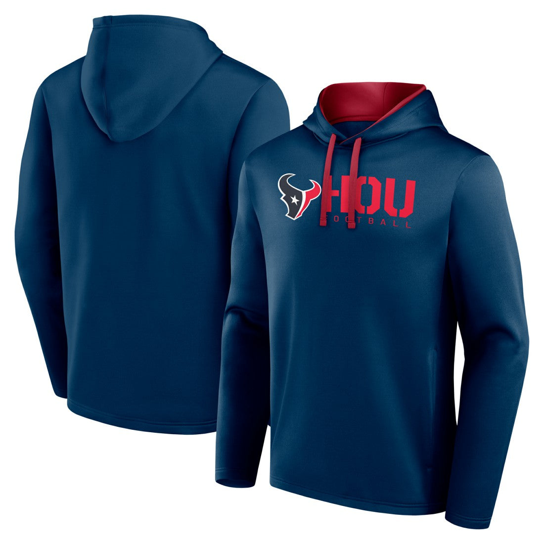 Houston Texans Logo Athletic Head Start Pullover Hoodie Navy - NFL