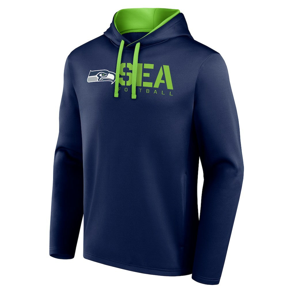 Seattle Seahawks Logo Athletic Head Start Pullover Hoodie College Navy - NFL
