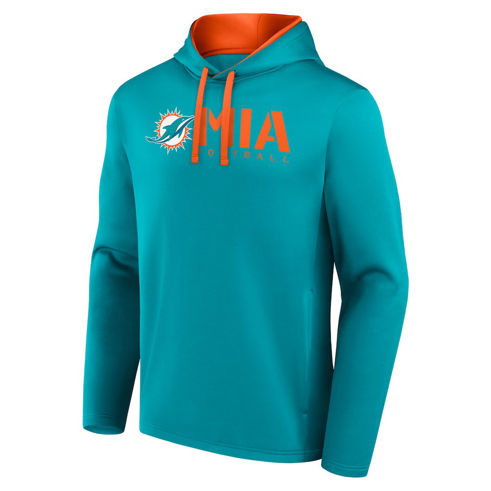 Miami Dolphins Logo Athletic Head Start Pullover Hoodie Aqua - NFL