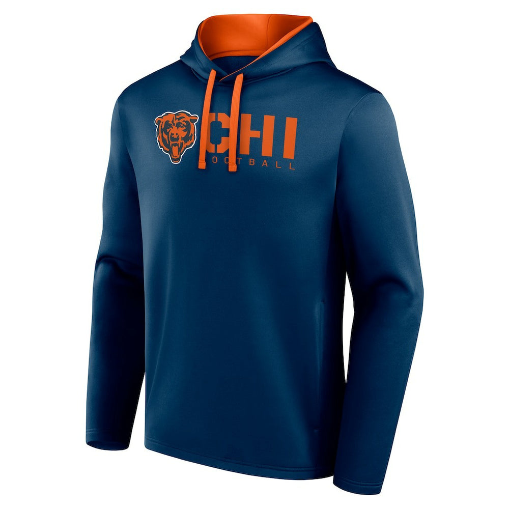 Chicago Bears Logo Athletic Head Start Pullover Hoodie Navy - NFL
