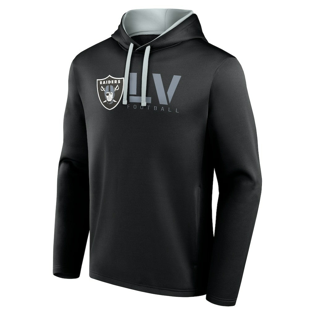 Las Vegas Raiders Logo Athletic Head Start Pullover Hoodie Black - NFL