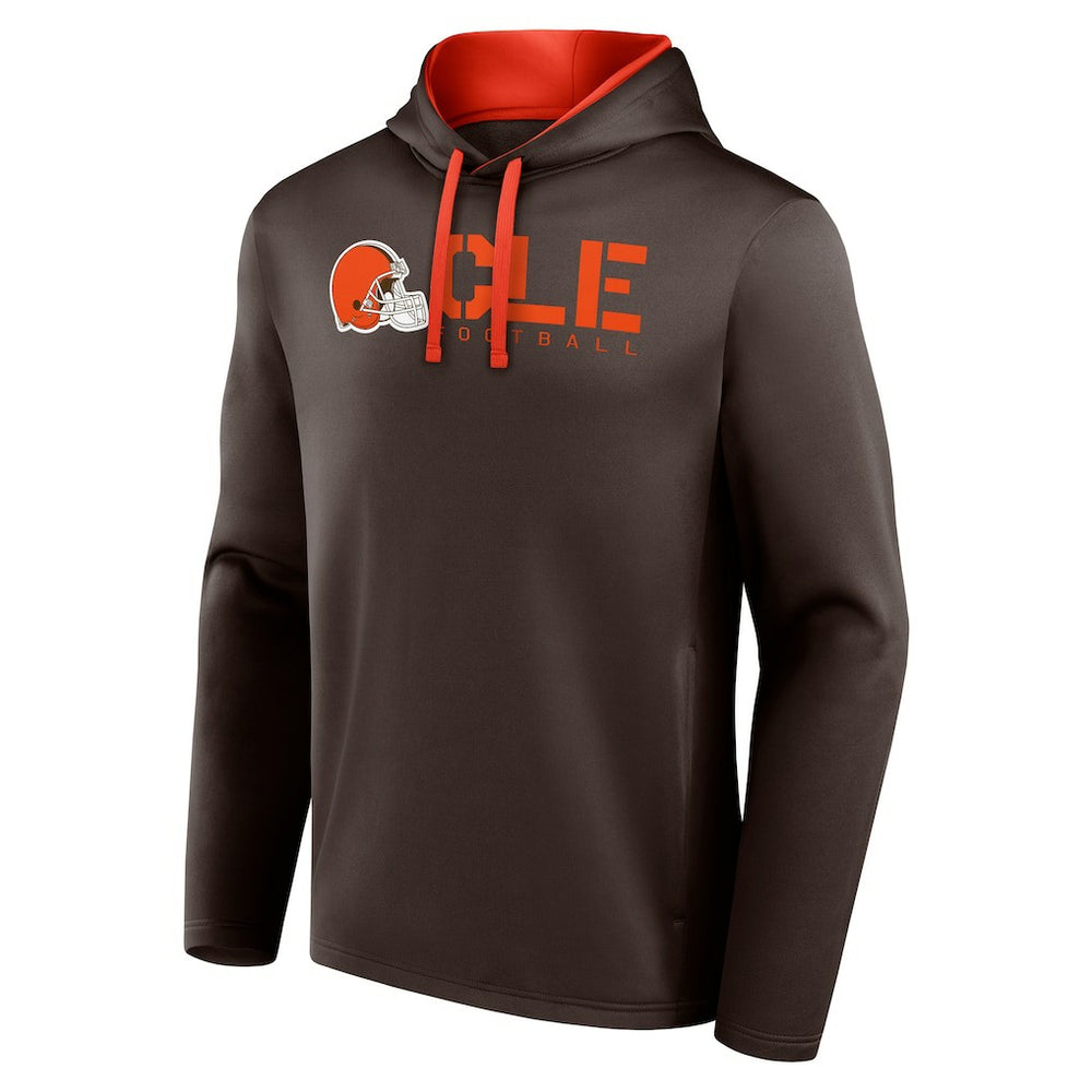 Cleveland Browns Logo Athletic Head Start Pullover Hoodie Brown - NFL