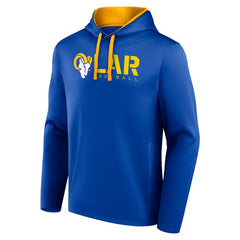 Los Angeles Rams Logo Athletic Head Start Pullover Hoodie Royal - NFL