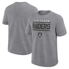 Las Vegas Raiders Logo Athletic Top Notch T-Shirt Heather Gray - NFL