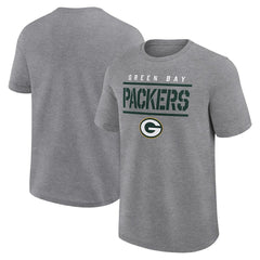 Green Bay Packers Logo Athletic Top Notch T-Shirt Heather Gray - NFL