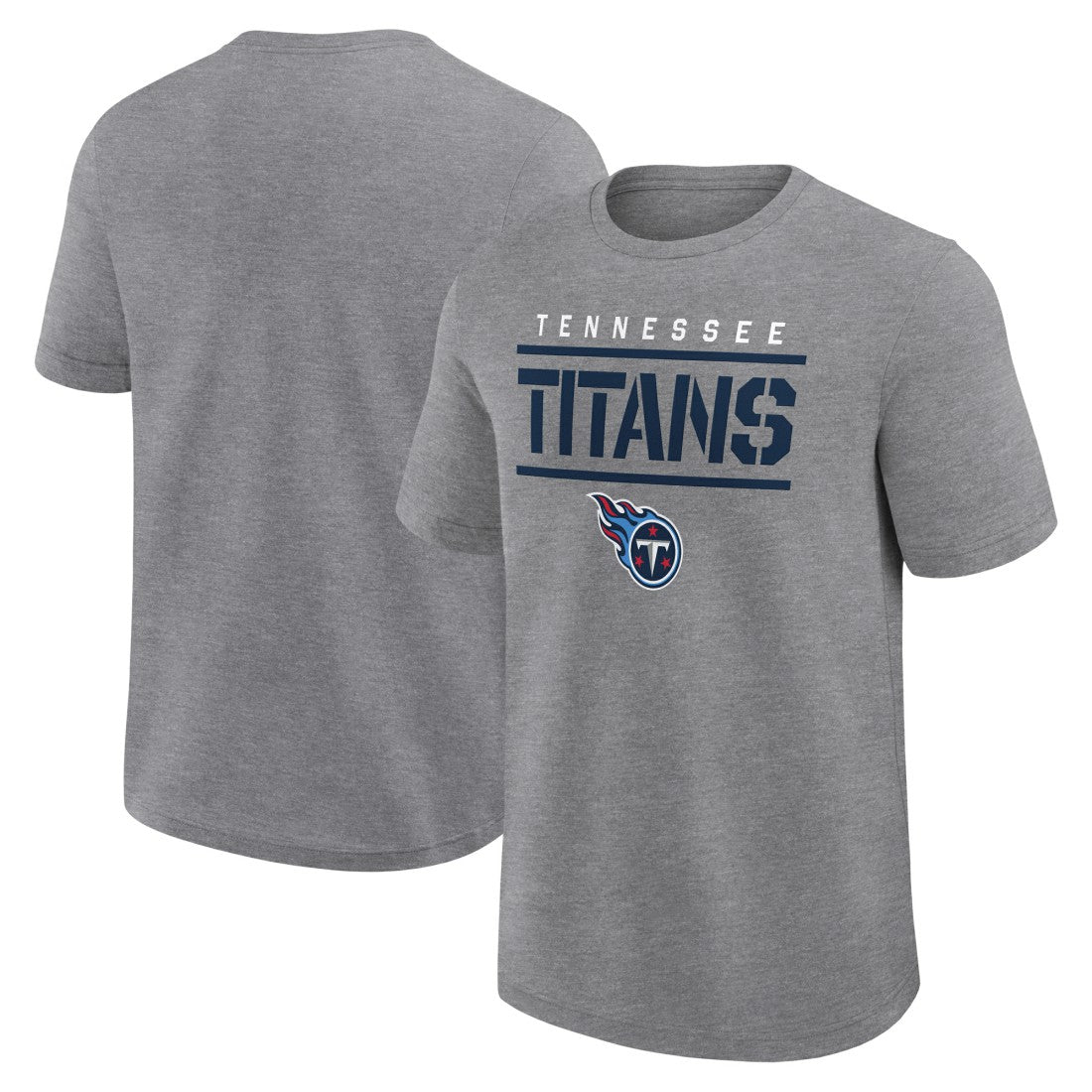 Tennessee Titans Logo Athletic Top Notch T-Shirt Heather Gray - NFL