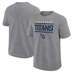 Tennessee Titans Logo Athletic Top Notch T-Shirt Heather Gray - NFL