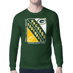 Green Bay Packers Starter Shield Logo Long Sleeve T-Shirt Olive - NFL