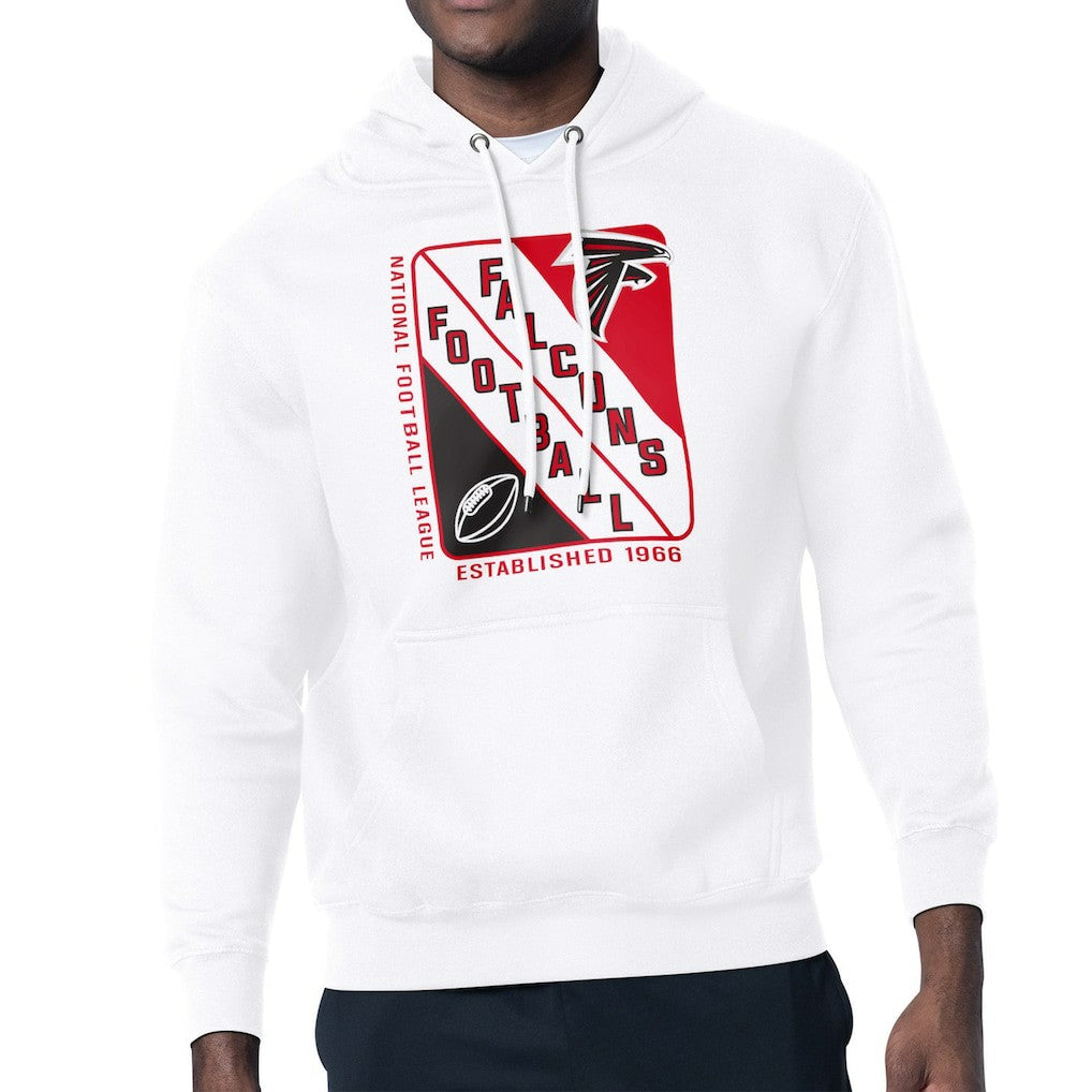Atlanta Falcons Starter Shield Logo Pullover Hoodie White - NFL