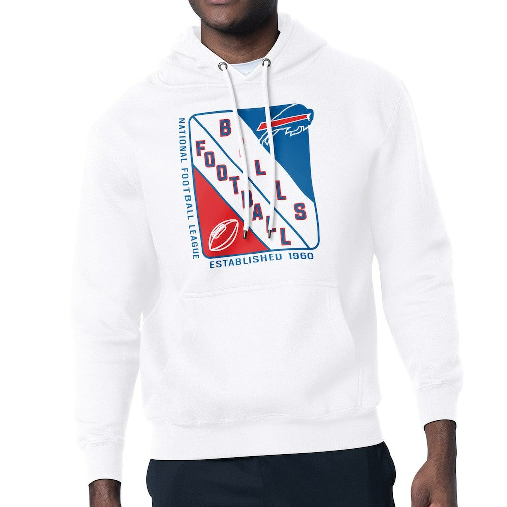 Buffalo Bills Starter Shield Logo Pullover Hoodie White - NFL