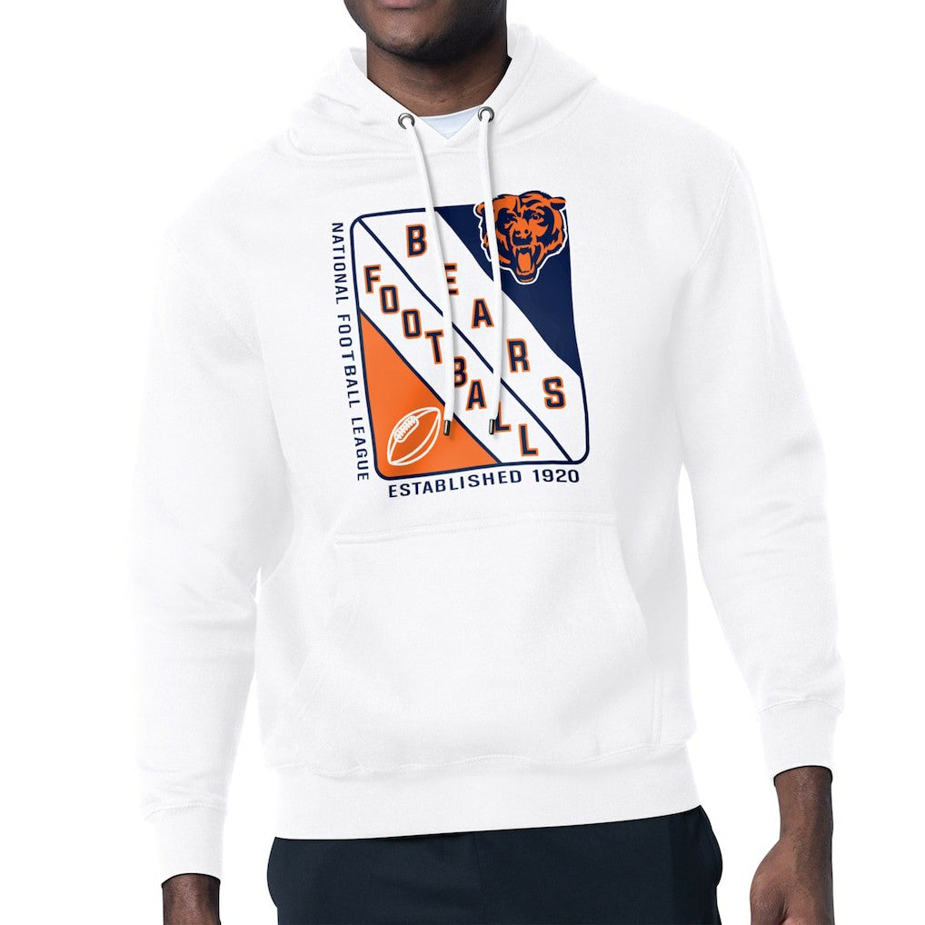 Chicago Bears Starter Shield Logo Pullover Hoodie White - NFL