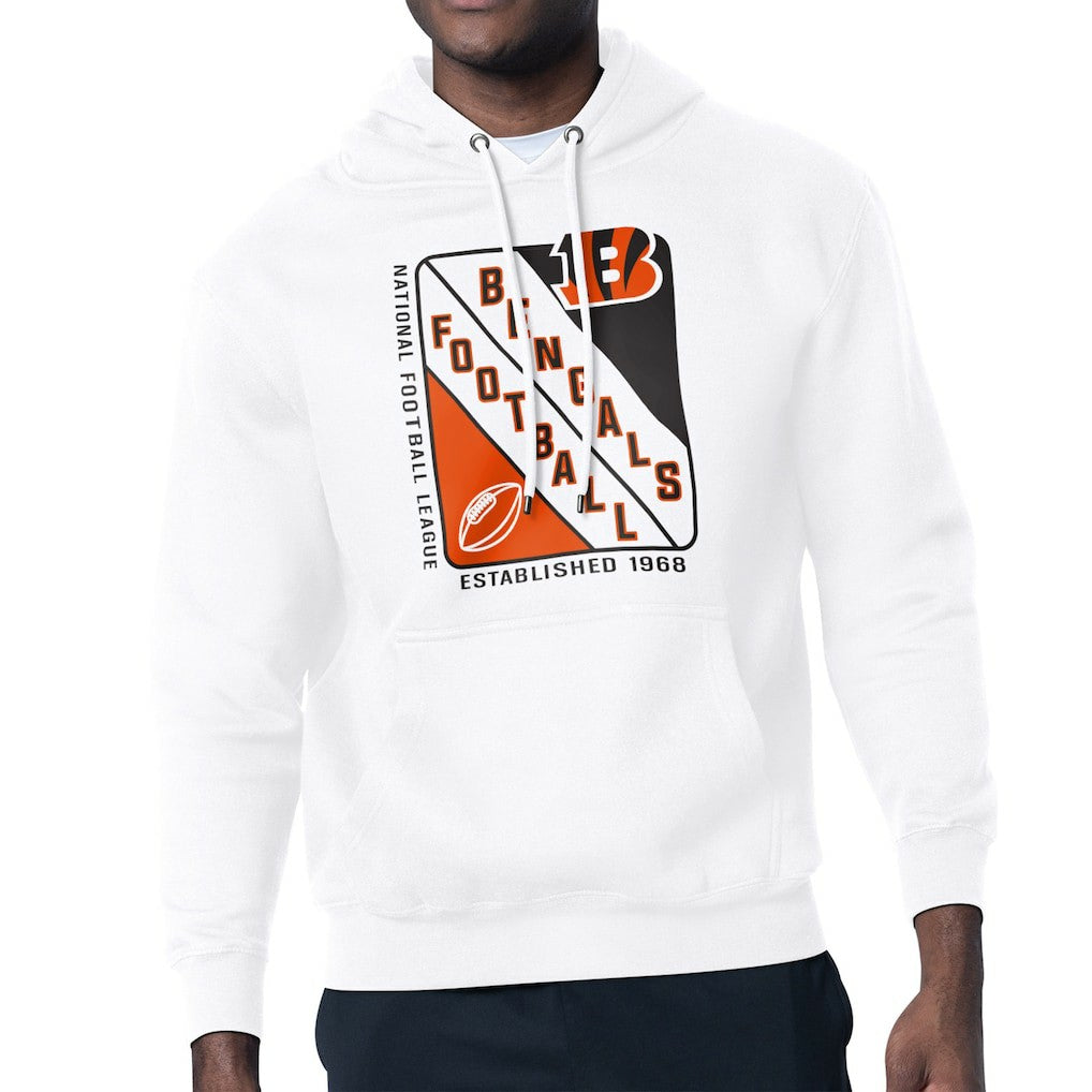 Cincinnati Bengals Starter Shield Logo Pullover Hoodie White - NFL