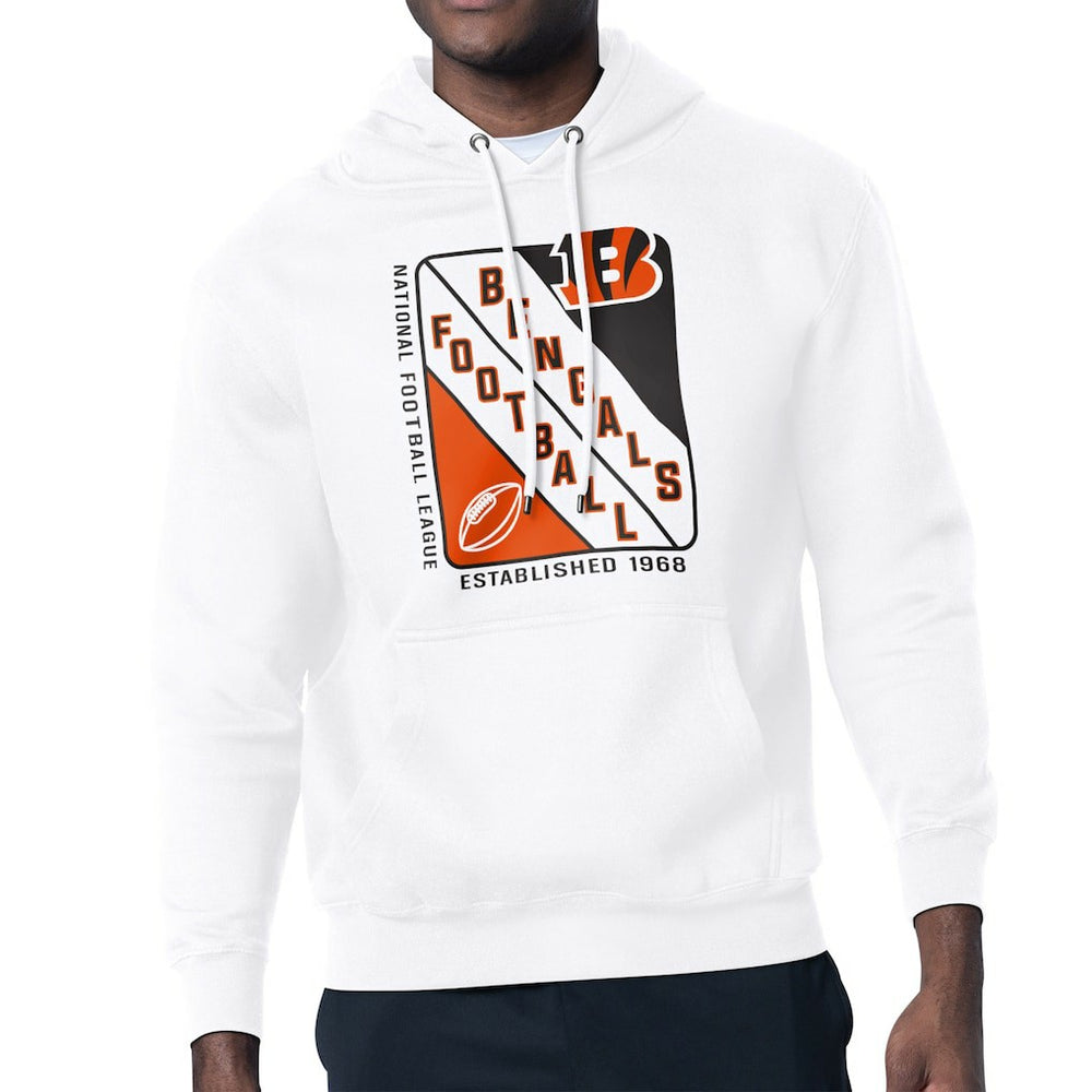 Cincinnati Bengals Starter Shield Logo Pullover Hoodie White - NFL